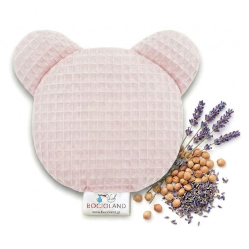 Bocioland – Suchy Termofor z Pestek Wiśni i Lawendy „Miś Wafel” (Różowy, 180g, BL265)