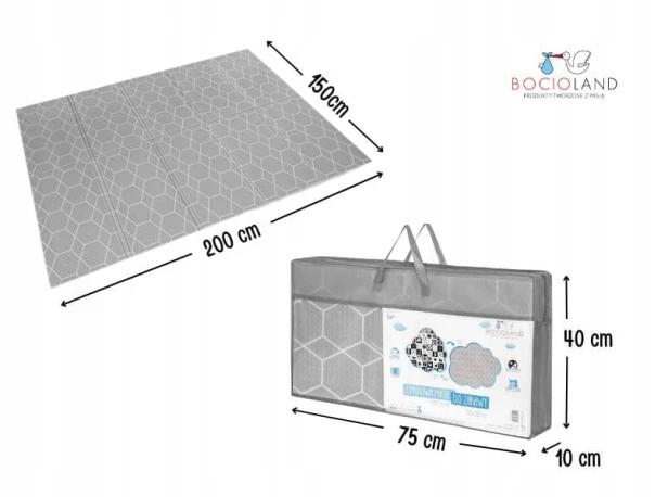 Bocioland składana mata edukacyjna piankowa dwustronna PLASTER MIODU 1,5x2M