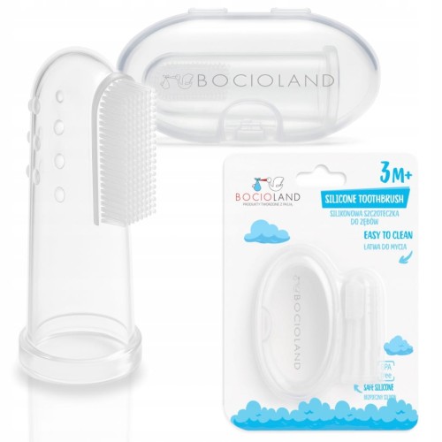 Bocioland – silikonowa szczoteczka/masażer na palec z etui (3m+)