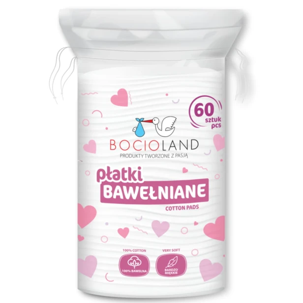 BAWEŁNIANE PŁATKI KOSMETYCZNE 60 szt.