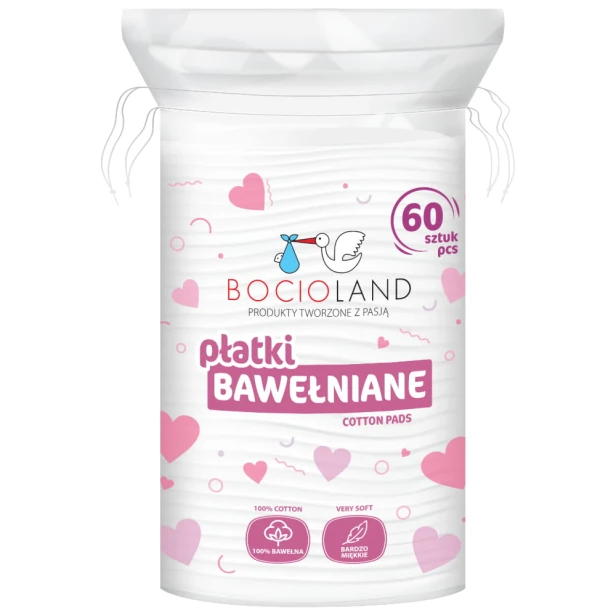 BAWEŁNIANE PŁATKI KOSMETYCZNE 60 szt.